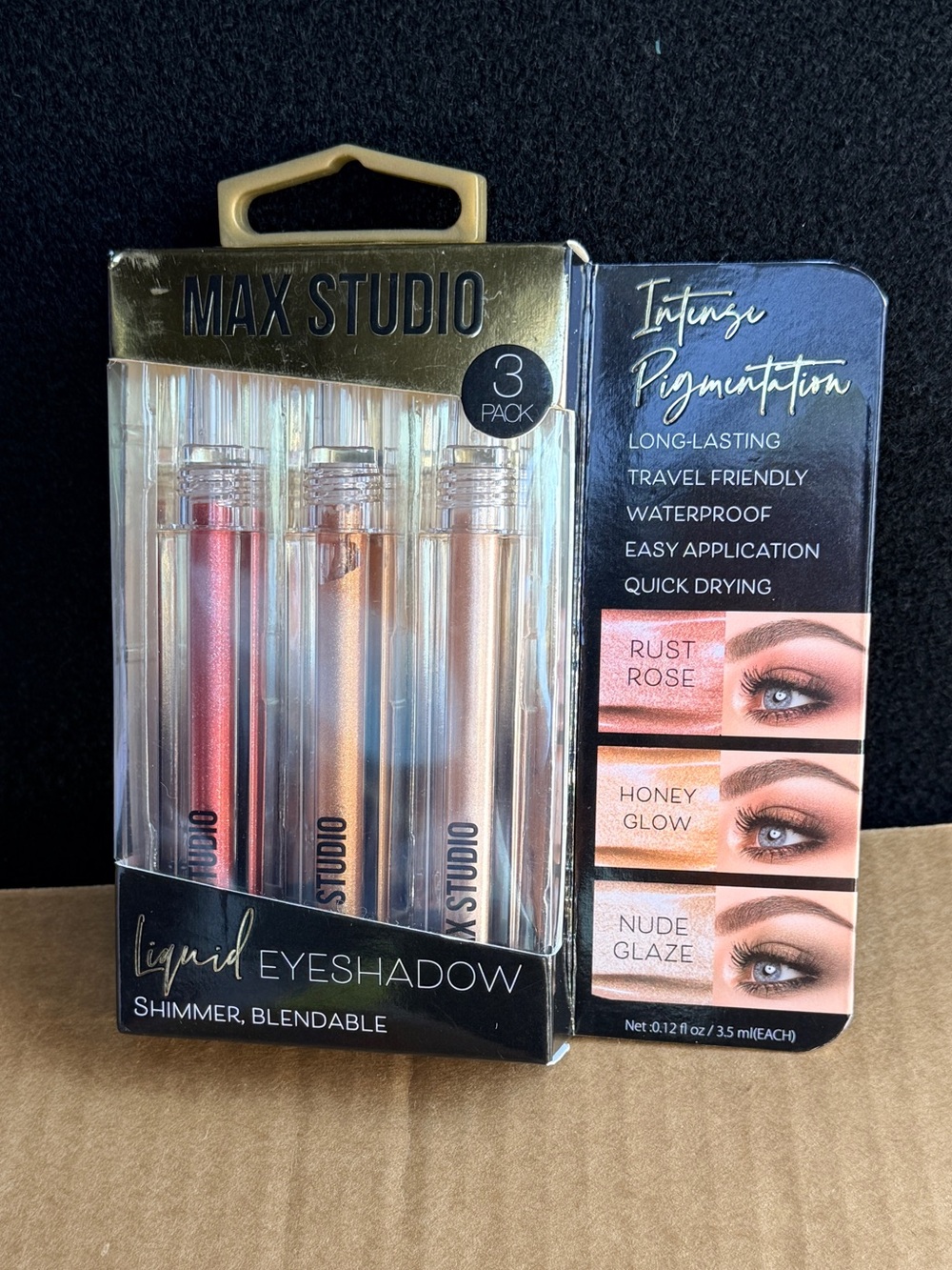 Max Studio 3 Pack Liquid Eyeshadow Shimmer, Blendable